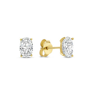 Isabel Bernard Baguette Genevieve 14 karat gold stud ear studs