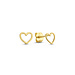 Isabel Bernard Belleville Amore 14 karat gold ear studs with heart