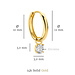 Isabel Bernard Cadeau d'Isabel 14 karat gold earring set with zirconia stones