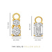 Isabel Bernard Cadeau d'Isabel 14 karat gold four-piece earring charm set with zirconia stones | without hoop earrings