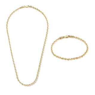 Isabel Bernard Cadeau d'Isabel 14 karat gold necklace and bracelet gift set