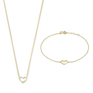 Isabel Bernard Cadeau d'Isabel 14 karat gold necklace and bracelet gift set