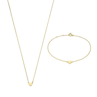 Isabel Bernard Cadeau d'Isabel 14 karat gold necklace and bracelet gift set