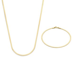 Isabel Bernard Cadeau d'Isabel 14 karat gold necklace and bracelet gift set