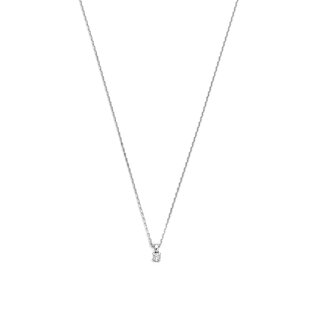 Isabel Bernard De la Paix Céline 14 karat white gold necklace | diamond 0.05 ct