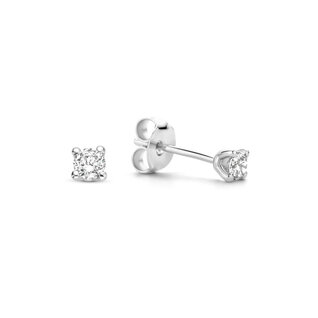 Isabel Bernard De la Paix Christine 14 karat white gold ear studs | diamond 0.20 ct