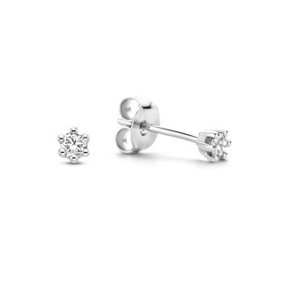 Isabel Bernard De la Paix Emily 14 karat white gold ear studs | diamond 0.10 ct