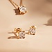 Isabel Bernard De la Paix Hanaé 14 karat gold stud ear studs with diamond 0.16 carat