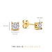 Isabel Bernard De la Paix Hanaé 14 karat gold stud ear studs with diamond 0.16 carat