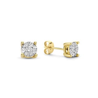 Isabel Bernard De la Paix Hanaé 14 karat gold stud ear studs | diamond 0.28 ct