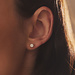Isabel Bernard De la Paix Hanaé 14 karat gold stud ear studs with diamond 0.16 carat