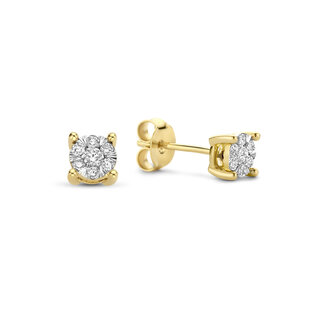 Isabel Bernard De la Paix Hanaé 14 karat gold stud ear studs | diamond 0.16 ct