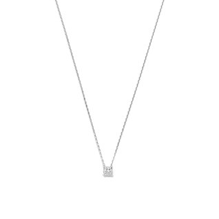 Isabel Bernard De la Paix Hanaé 14 karat white gold necklace | diamond 0.08 ct