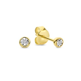 Isabel Bernard De la Paix Inaya 14 karat gold ear studs | diamond 0.02 ct