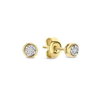 Isabel Bernard De la Paix Inaya 14 karat gold ear studs | diamond 0.04 ct