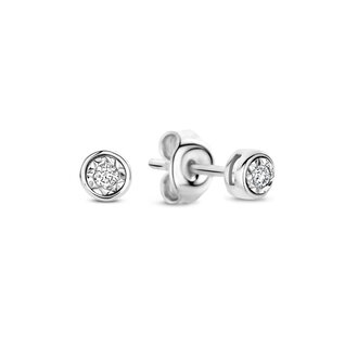 Isabel Bernard De la Paix Inaya 14 karat white gold ear studs | diamond 0.04 ct