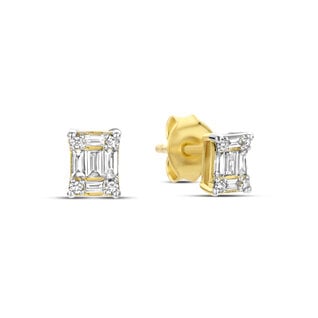 Isabel Bernard De la Paix Maxime 14 karat gold stud ear studs | diamond 0.19 ct