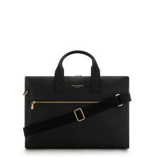 Isabel Bernard Honoré Anique black calfskin leather handbag