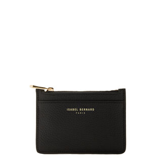 Isabel Bernard Honoré Aveline black calfskin leather card holder