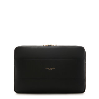 Isabel Bernard Honoré Caress black calfskin leather laptop sleeve