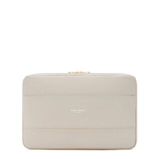 Isabel Bernard Honoré Caress cream calfskin leather laptop sleeve