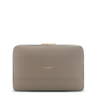 Isabel Bernard Honoré Caress taupe calfskin leather laptop sleeve