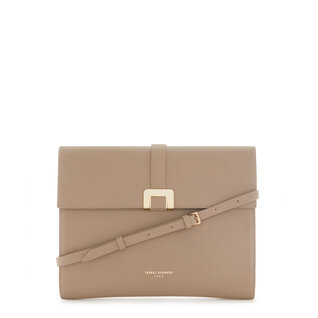 Isabel Bernard Honoré Clara taupe calfskin leather laptop sleeve