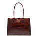 Isabel Bernard Honoré Cloe croco brown calfskin leather handbag