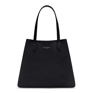 Isabel Bernard Honoré Francine black calfskin leather shopper