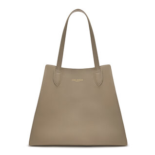 Isabel Bernard Honoré Francine taupe calfskin leather shopper