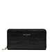 Isabel Bernard Honoré Léa croco black calfskin leather zipper wallet