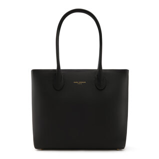 Isabel Bernard Honoré Lysanne black calfskin leather shopper