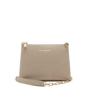 Isabel Bernard Honoré Misra taupe calfskin leather shoulder bag