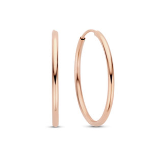 Isabel Bernard La Concorde Cerise 14 karat rose gold hoop earrings 22 mm