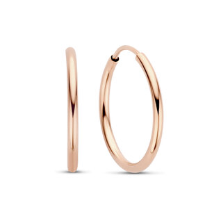 Isabel Bernard La Concorde Cerise 14 karat rose gold hoop earrings 18 mm