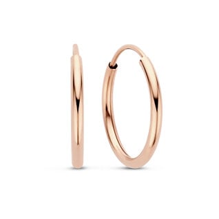 Isabel Bernard La Concorde Cerise 14 karat rose gold hoop earrings 16 mm