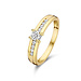 Isabel Bernard Le Marais Estée 14 karat gold ring with zirconia stones