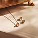 Isabel Bernard Le Marais Felie 14 karat gold cube initial charm with letter