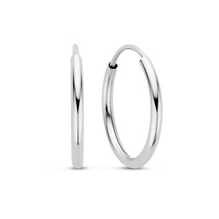 Isabel Bernard Saint Germain Cerise 14 karat white gold hoop earrings 16 mm