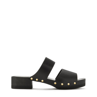 Isabel Bernard Vendôme Carmen black calfskin leather clogs