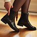 Isabel Bernard Vendôme Chey croco black calfskin leather chelsea boots