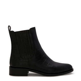 Isabel Bernard Vendôme Chey croco black calfskin leather chelsea boots