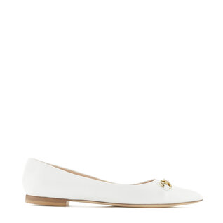 Isabel Bernard Vendôme Elita white calfskin leather ballerinas