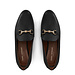 Isabel Bernard Vendôme Fleur black calfskin leather loafers