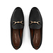 Isabel Bernard Vendôme Fleur black calfskin leather loafers