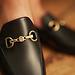 Isabel Bernard Vendôme Fleur black calfskin leather loafers