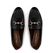 Isabel Bernard Vendôme Fleur croco black calfskin leather loafers
