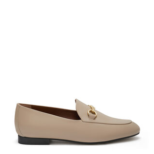 Isabel Bernard Vendôme Fleur taupe calfskin leather loafers