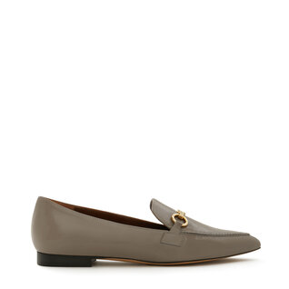 Isabel Bernard Vendôme Margaux taupe calfskin patent leather loafers