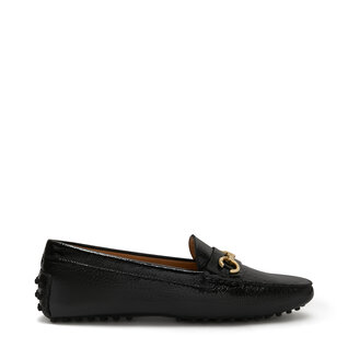 Isabel Bernard Vendôme Marie black calfskin patent leather moccasins